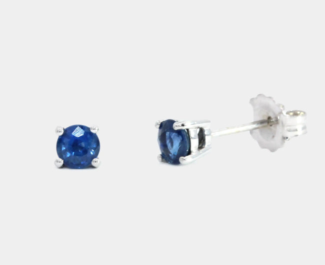 Blue Sapphire Stud Earrings