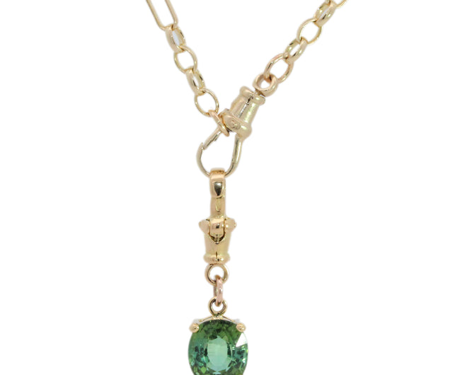 'Mistletoe' Tourmaline Charm Necklace