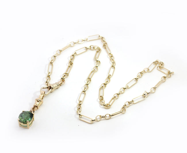 'Mistletoe' Tourmaline Charm Necklace