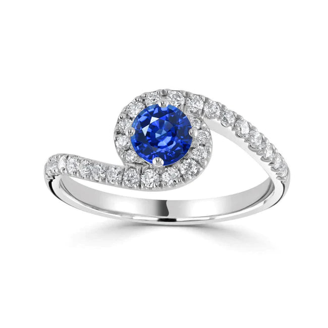 Sapphire dahlia diamond online ring