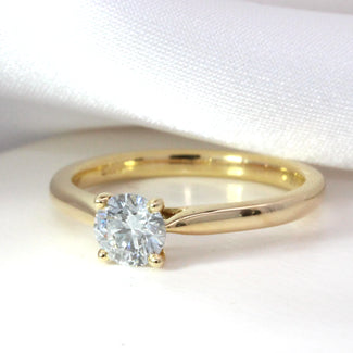 0.49ct GIA Natural Diamond Solitaire Engagement Ring