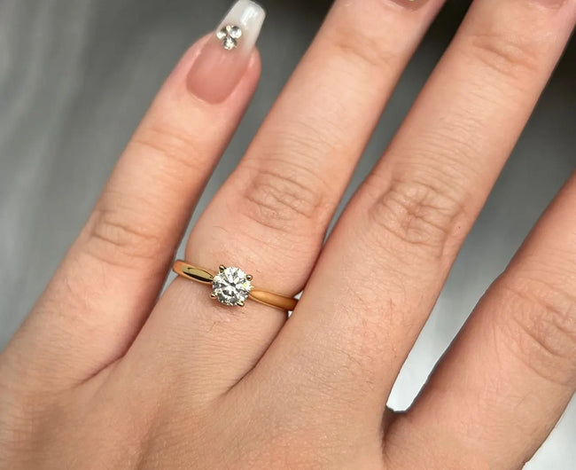 0.49ct GIA Natural Diamond Solitaire Engagement Ring