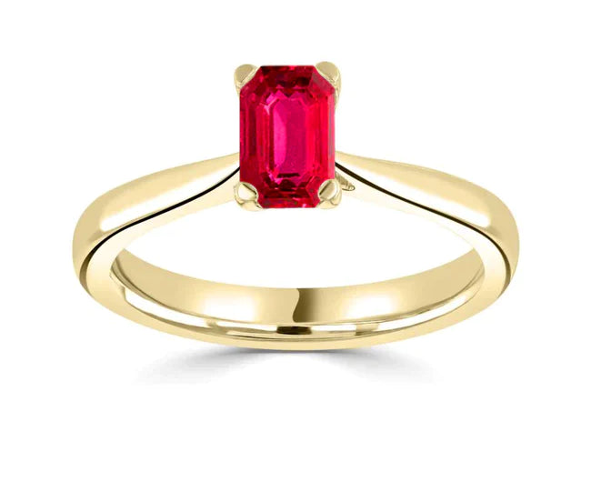 Ruby Elm | Ruby Solitaire Engagement Ring | Holts Gems
