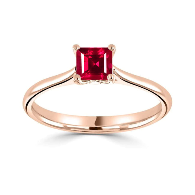 Ruby Elm | Ruby Solitaire Engagement Ring | Holts Gems