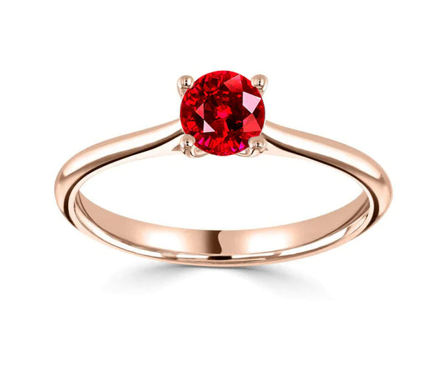 Ruby Elm | Ruby Solitaire Engagement Ring | Holts Gems