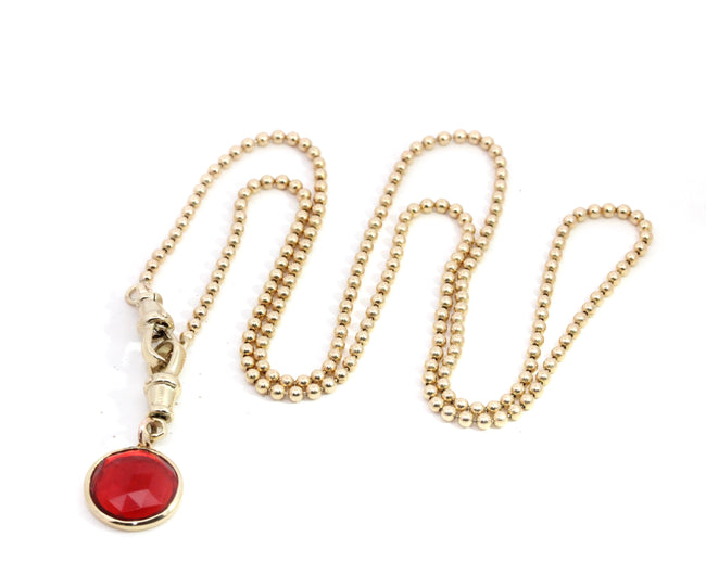 'Maple' Fire Opal Charm Necklace