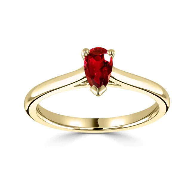 Solitaire sales ruby ring
