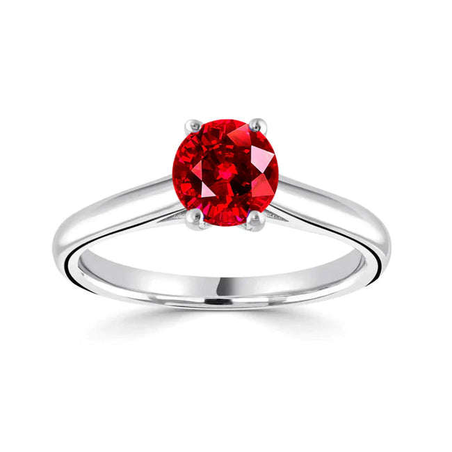 Solitaire ruby deals ring