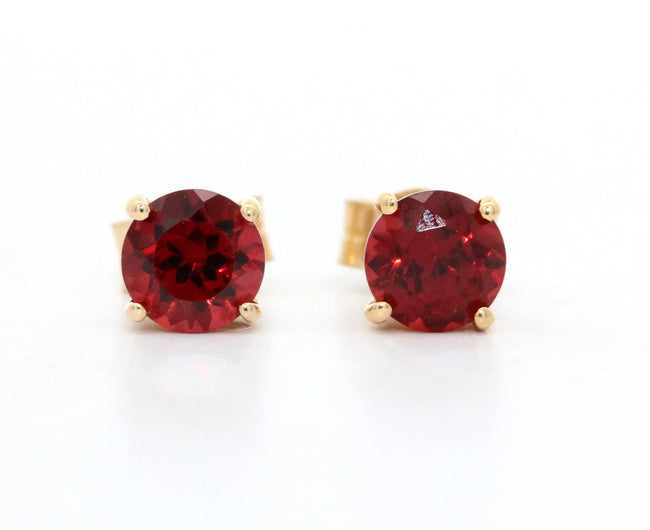 Garnet Earring Studs