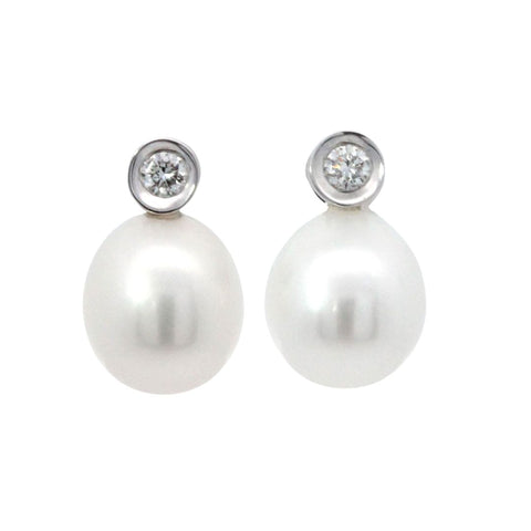 Pearl and Diamond Earrings