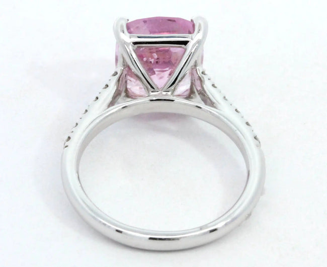 Light Pink Spinel on a Diamond Band