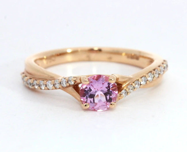 Pink Sapphire Twist Ring