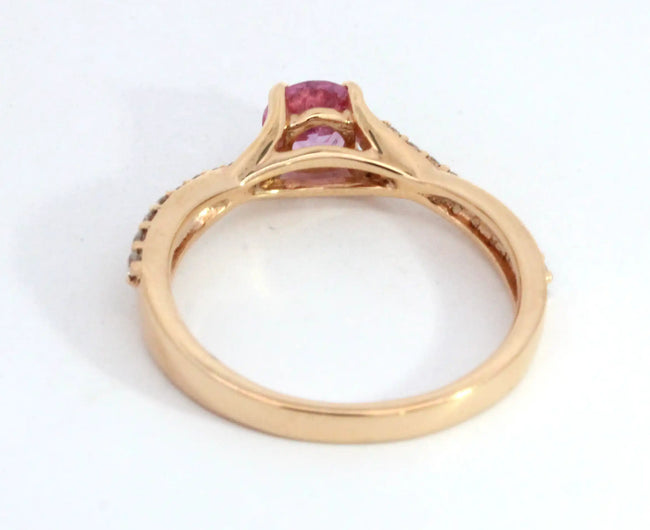 Pink Sapphire Twist Ring