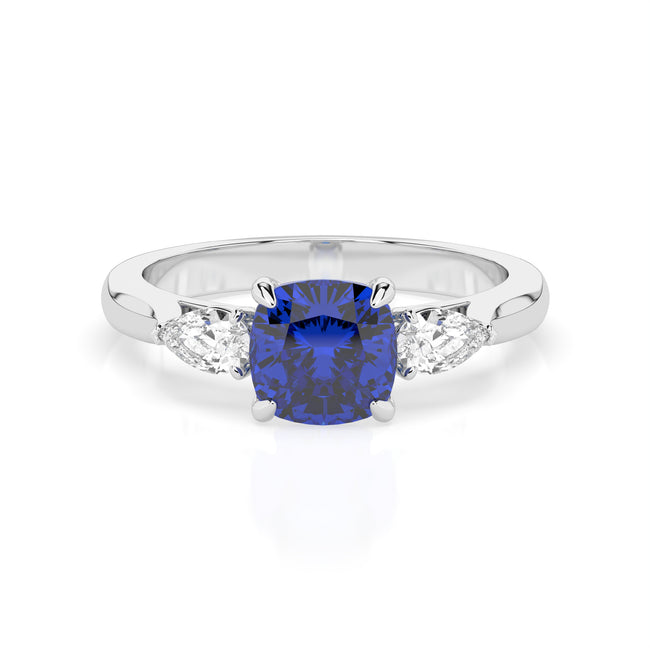 Sapphire Primrose cushion sapphire engagement ring