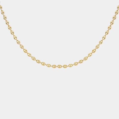 9ct Gold Mariner Chain 18''