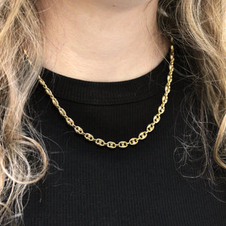 9ct Gold Mariner Chain 18''