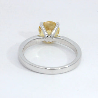 Round Yellow Sapphire Ring
