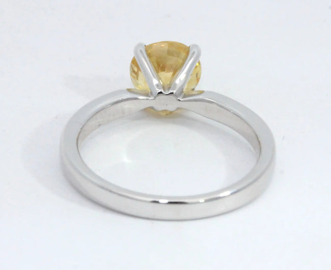 Round Yellow Sapphire Ring
