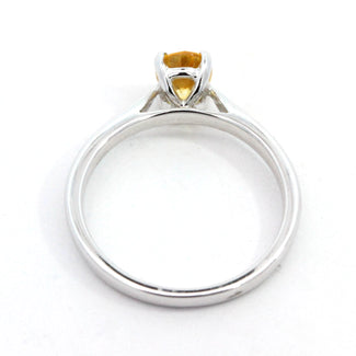 1.02ct Oval Yellow Sapphire Solitaire Engagement Ring