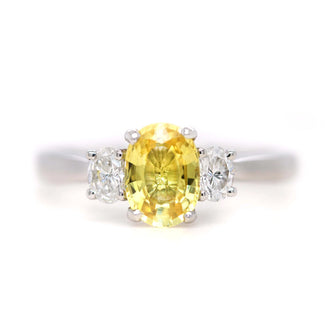Oval yellow 2025 sapphire ring